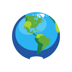 Fototapeta premium Earth-Globe-World-Map-Planet-Image-Educational-Resource-Children-Kids-Learning-Geography