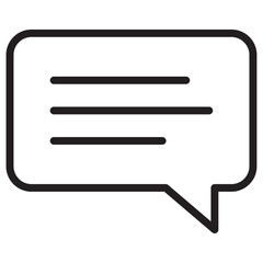 Comment icon thin vector sign symbol