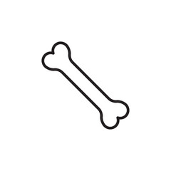 Dog bone icon thin vector sign symbol