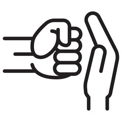 Domestic violence icon thin vector sign symbol