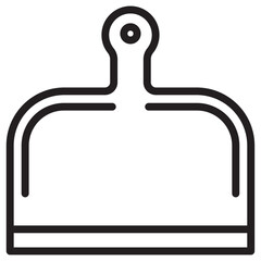 Dustpan icon thin vector sign symbol