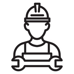 engineering service icon thin vector sign symbol