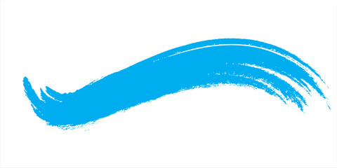 Blue Abstract Wave . Grunge Logo Element. Surfing Icon . Brush Stroke