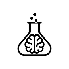 Obraz premium Experimental thinking or mental chemistry icon