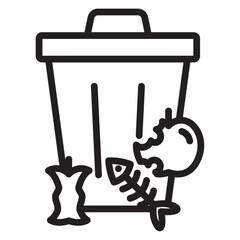 Leftovers Disposal icon thin vector sign symbol