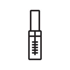 Mascara brush icon thin vector sign symbol