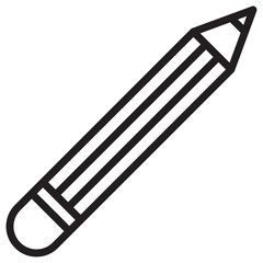 Pencil icon thin vector sign symbol