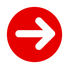 This 3D red arrow icon clearly directs the user right, symbolizing the next step in web navigation