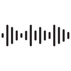 Sound Wave Icon thin vector sign symbol