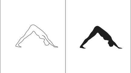 Vector of Woman in Yoga Pose for Health and Lifestyle