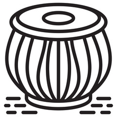 Tabla icon thin vector sign symbol