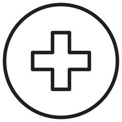 Add Icon thin vector sign symbol