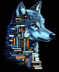 Majestic Grey Wolf Portrait in Wildlife Setting