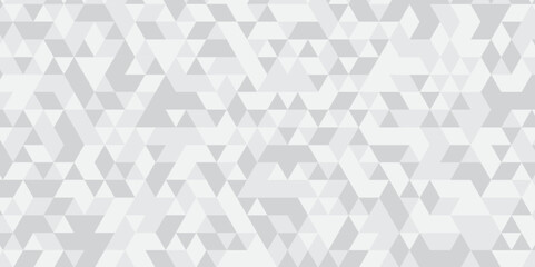 Triangle Vector Abstract Geometric Technology seamless pattern Background. White triangular mosaic backdrop design. Triangle polygonal square abstract banner background.	