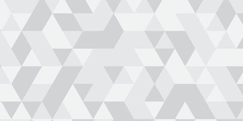 Triangle Vector Abstract Geometric Technology seamless pattern Background. White triangular mosaic backdrop design. Triangle polygonal square abstract banner background.	
