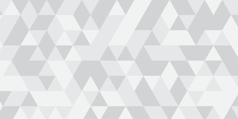 Triangle Vector Abstract Geometric Technology seamless pattern Background. White triangular mosaic backdrop design. Triangle polygonal square abstract banner background.	