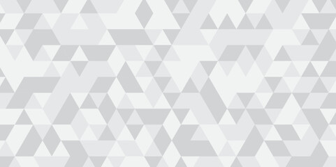Triangle Vector Abstract Geometric Technology seamless pattern Background. White triangular mosaic backdrop design. Triangle polygonal square abstract banner background.	