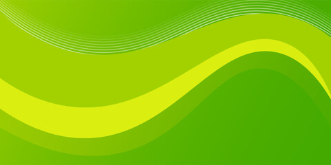 Abstract wave green banner background. Eps10