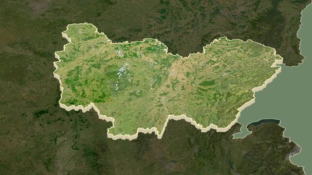 Bourgogne Franche Comte region, France, extruded. 
