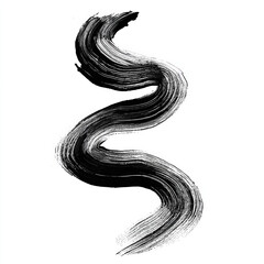 Abstract Hand-Drawn Marker Line Art Swirling Black Strokes
