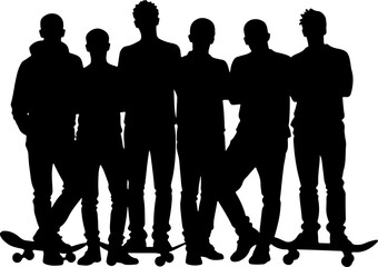 mountain skateboarder, man skateboarding, extreme sport, vector  bundle