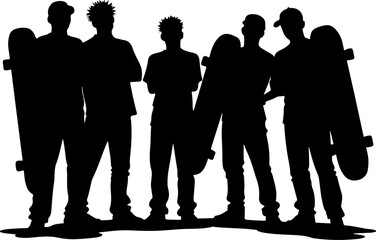 mountain skateboarder, man skateboarding, extreme sport, vector  bundle