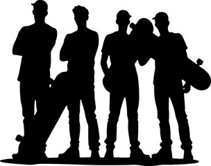 mountain skateboarder, man skateboarding, extreme sport, vector  bundle
