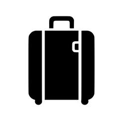 Minimalist Black SVG Silhouette of a Suitcase for Travel and Vacation Design Projects