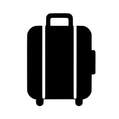 Minimalist Black SVG Silhouette of a Suitcase for Travel and Vacation Design Projects