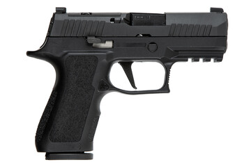 Black Semi-Automatic Pistol Side View
