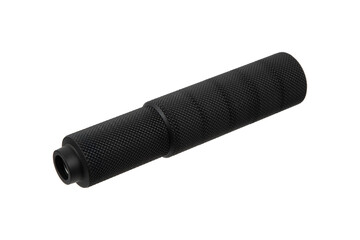Weapon Silencer with Knurled Grip Texture