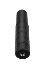 Modern Cylindrical Gun Silencer Closeup