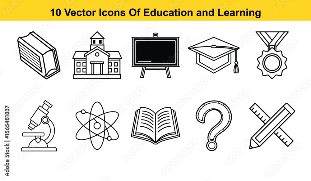 Poster modern and clean vector illustration representing education knowledge and learning concepts with div