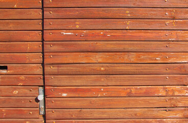 Decorative fence. Wooden fence. Wooden panels. Interior design pattern. Material board. Background.