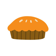 Autumn cake isolated , thanksgiving