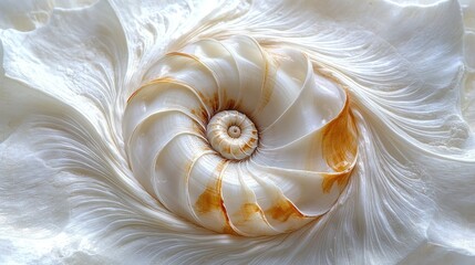 Obraz premium Spiral seashell, intricate details