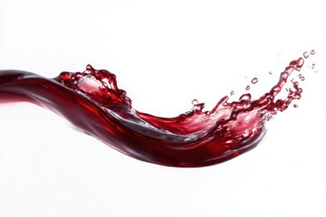 Wave of Red Dynamic Wine Splash for Celebration and Art