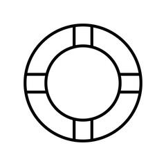 Lifebuoy Beach Safety Icon Vector. Lifebuoy Logo
