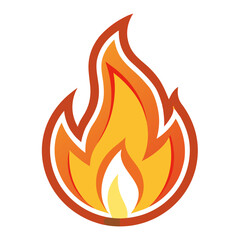 Stylized Fire Flames with Orange and Yellow Hues heat energy