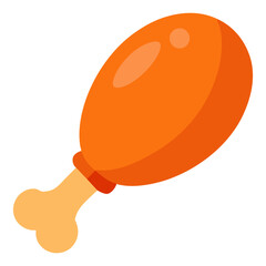 Golden fried chicken leg with bone poultry meat