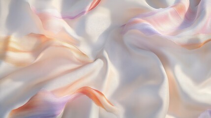 Obraz premium Soft, pastel-colored fabric draped in flowing folds.