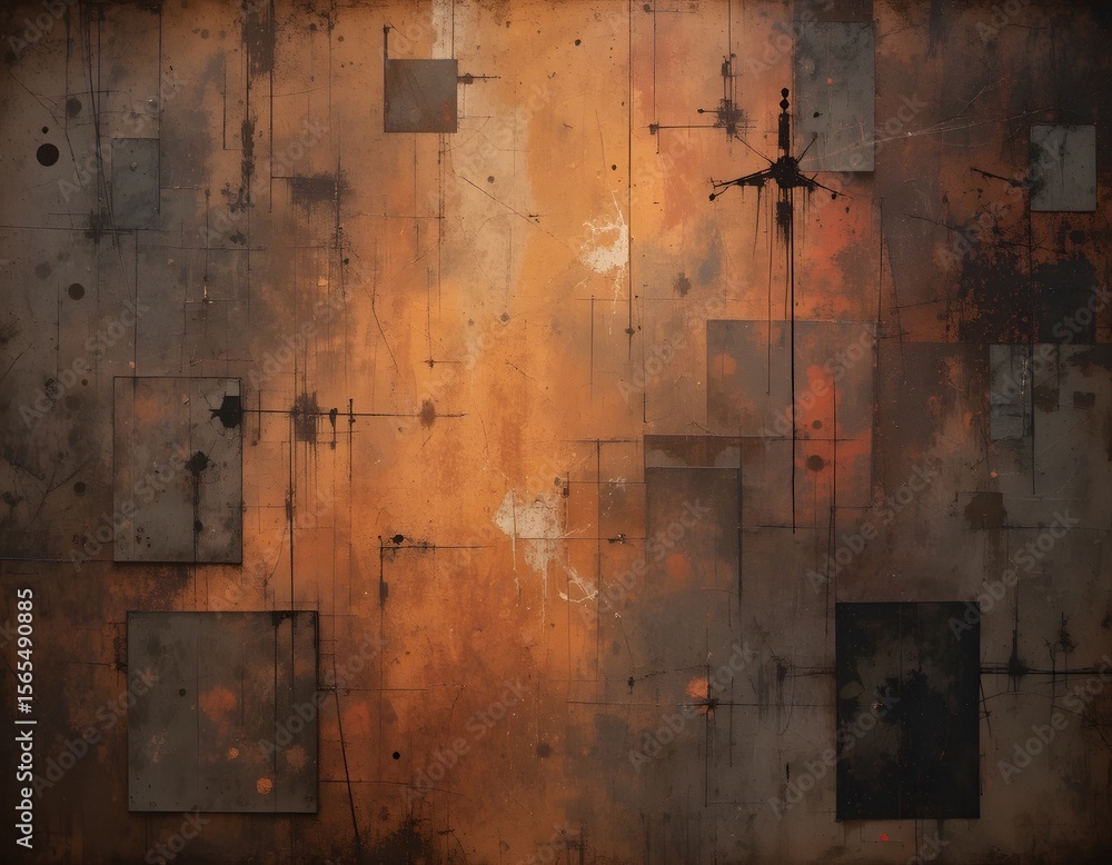 Aufkleber abstract texture backdrop, distressed surface design featuring warm tones. imperfect visual texture 