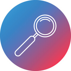 Spyglass Line Gradient Circle Background Icon