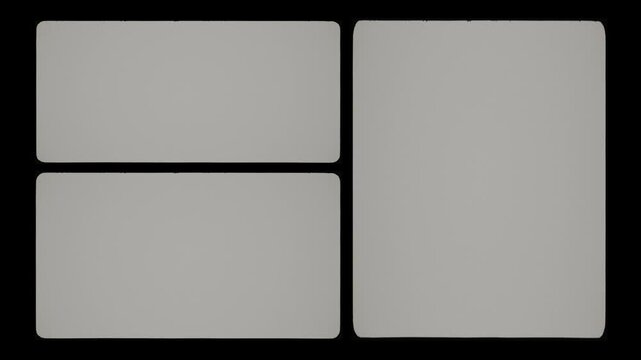 Old Vintage Film Split Screen Frame Mattes Seamless 4K Video Background Overlat Loop Effect
