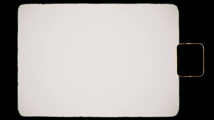 Retro Old 8mm Vintage Film Sprocket Frame Matte Seamless 4K Video Background Overlat Loop Effect - Powered by Adobe