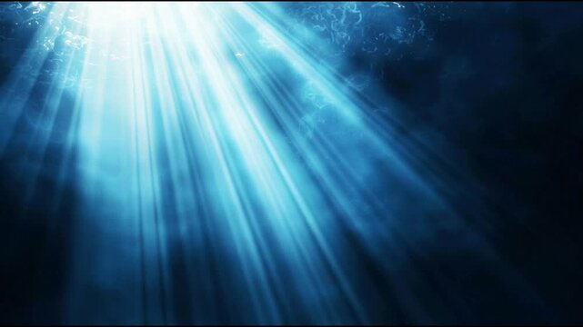 Volumetric light rays piercing dark stormy clouds, generating atmospheric dramatic backdrop with ethereal luminosity and powerful visual energy