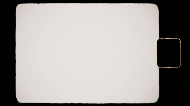 Retro Old 8mm Vintage Film Sprocket Frame Matte Seamless 4K Video Background Overlat Loop Effect