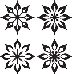 black and white flower
