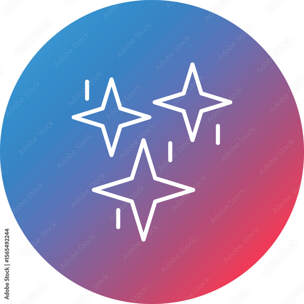 Poster flare line gradient circle background icon