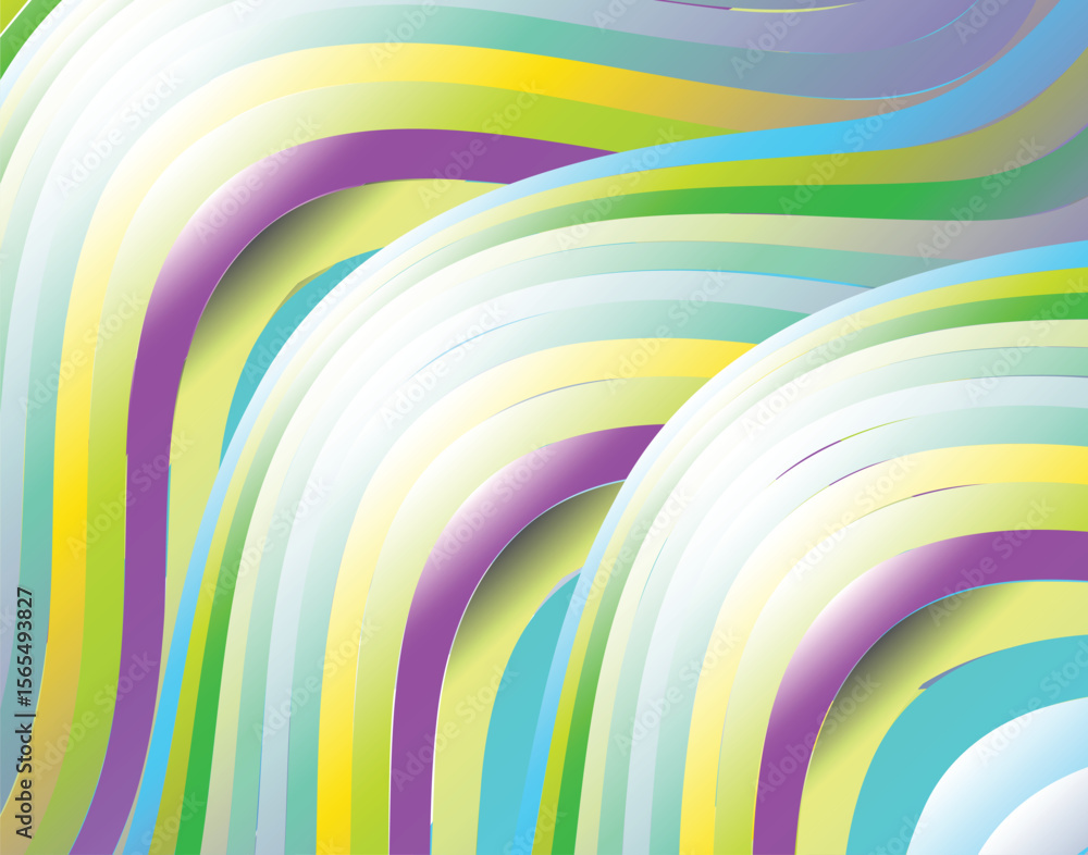 Aufkleber colorful lines and straw theme, focusing more on the modern colors creating a calming, gradient flow